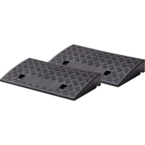 Cartrend 10646 - Rampa carrabile per marciapiede, Nero, 50 x 27 x 7 cm, Set di 2