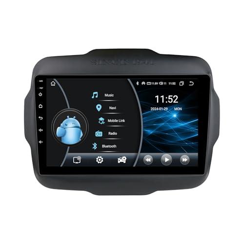 Android 13 autoradio 9 pollici touch screen 8 core 4 GB + 64 GB per Jeep Renegade 2016 2017 2018 2019 2020 2021 2022 WiFi Wireless Android Auto & Wireless Carplay Bluetooth WiFi 4G GPS RDS AM/FM