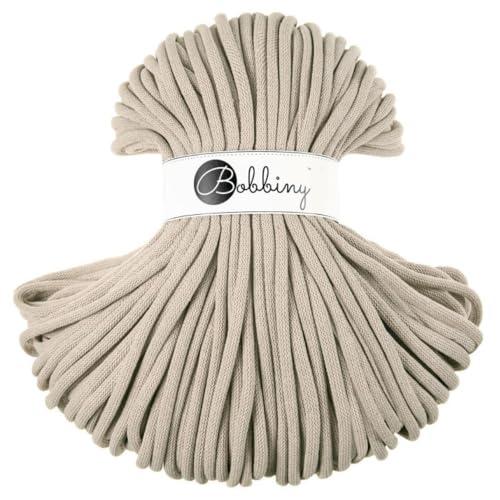Bobbiny Jumbo, corda per macramè intrecciata, da 9 mm, 100 m (beige)