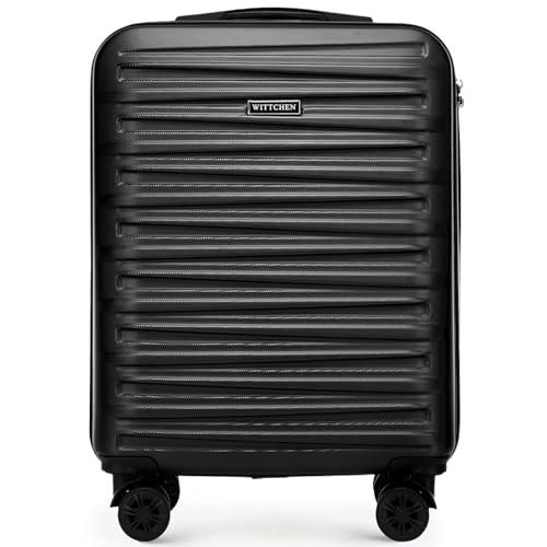 WITTCHEN Skyspeed Line Bagaglio a Mano Rigido in ABS - Trolley Compatto da Viaggio con Ruote Girevoli, Manico Estensibile, Serratura a Codice - Colore Nero Ryanair/ITA Airways/Wizz Air