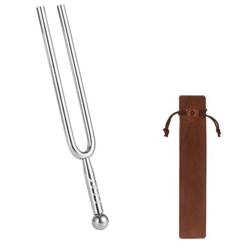 DHWEKU 1 Pezzi Diapason,A440 Hz Diapason in Acciaio Inox,Inossidabile Diapason Standard,per Strumenti Musicali Standard Chitarra Violino Dispositivo Sintonizzatore(Argento)
