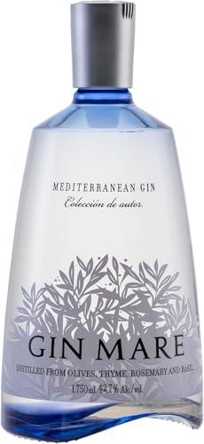 Gin Mare Mediterranean Gin 1,75L – Premium Gin con 4 botaniche principali che ricordano le coste mediterranee. 42,7% vol.
