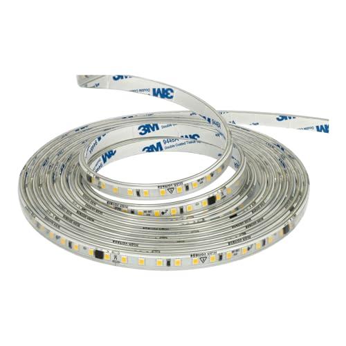 JANDEI - Striscia Led Auto-Raddrizzante SMD2835 220V 15W/m, 600 LED, Tagliabile e Adesiva. IP65 Illuminazione e Decorazioni per Esterni – PCB 9,5 mm, Bobina 5 Metri (Luce Calda 3000K)