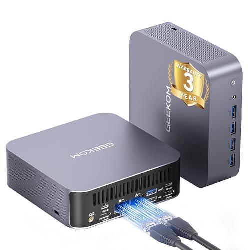 GEEKOM [Unico Premio Europeo per l'Hardware per Mini PC Intel AI Mini PC GT1 Mega con Intel Ultra 9-185H | Dual LAN 2.5G | AR in Tempo Reale | 32GB DDR5 e 1 TB SSD | 6 x USB | Windows 11 Pro | 4 x 4K