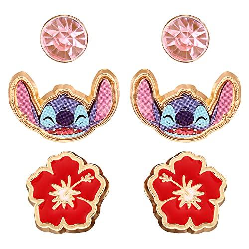 Disney Lilo e Stitch 3 Pezzi Insieme dell'orecchino