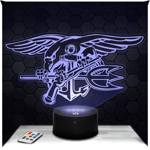 Lampe de chevet, Veilleuse Tactile Pompier- sauver ou périr Lampe 3D LED illusion, Idée cadeau Noël anniversaire garçon et fille Lampe de nuit chambre d'enfant ou adulte TOP