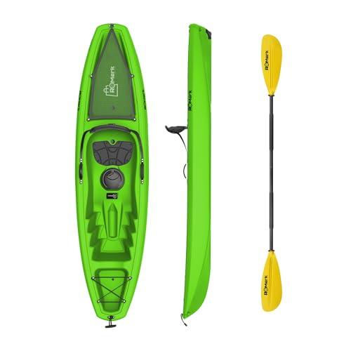 ROMARK Kayak - Canoa da 268 cm - 1 gavone + 1 pagaia + 1 seggiolino + 1 ruotino mare sport lago (VERDE)