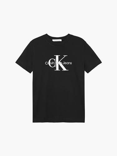 Calvin Klein Jeans T-shirt Maniche Corte Donna Core Monologo Scollo Rotondo, Nero (Ck Black), M