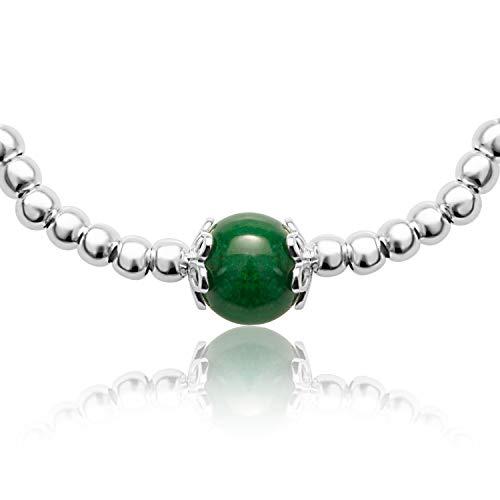 Su Coccu Bracciale tradizionale sardo, amuleto. Argento925 (Verde) Karalbijoux
