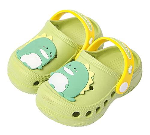SMajong Zoccoli Sabot Bambini Antiscivolo Scarpe da Giardino Ragazzi Ragazze Estate Sandali da Spiaggia Carino Ciabatte Pantofole Verde 21/22 EU