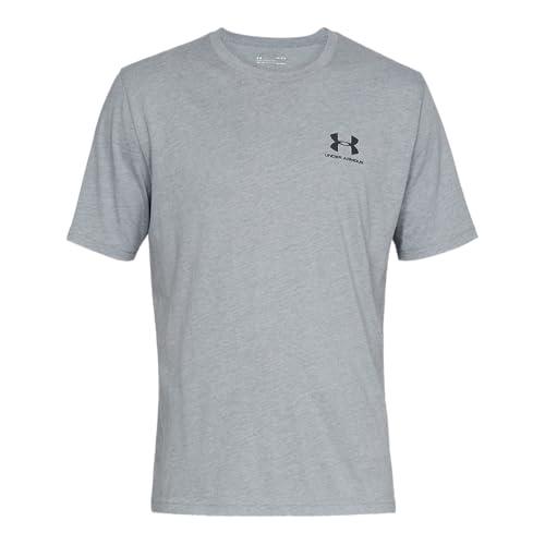 Under Armour Ua Sportstyle Lc Ss Maglietta, Steel Light Heather, L Uomo