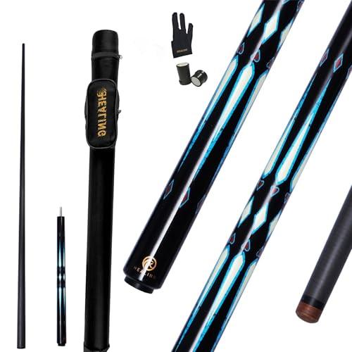 OKHEALING Stecca da Biliardo Professionale in Fibra di Carbonio 145 cm, Testa da 10,5 mm, 3/4 di Testa Piccola, Adatta a 8 e 9 Palle Nere