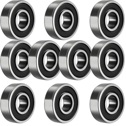 TUZUK 10 pezzi 6202 2RS cuscinetti a sfera 15 mm x 35 mm x 11 mm cuscinetti a sfera a doppia protezione per fai da te, banchi rotanti, motori, stampanti 3D, fresatrici, vari dispositivi meccanici,