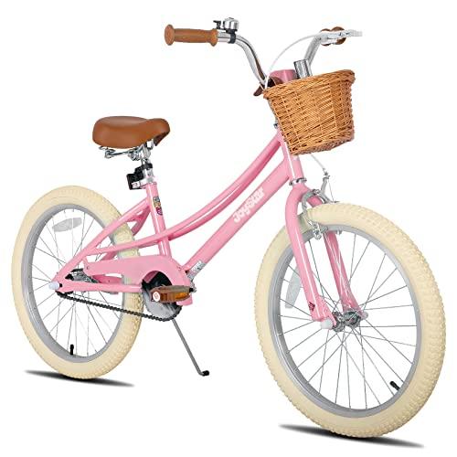 JOYSTAR 20 pollici bicicletta per bambini con ruota di allenamento e cestini, bicicletta per bambini per 6-9 anni ragazze, rosa…
