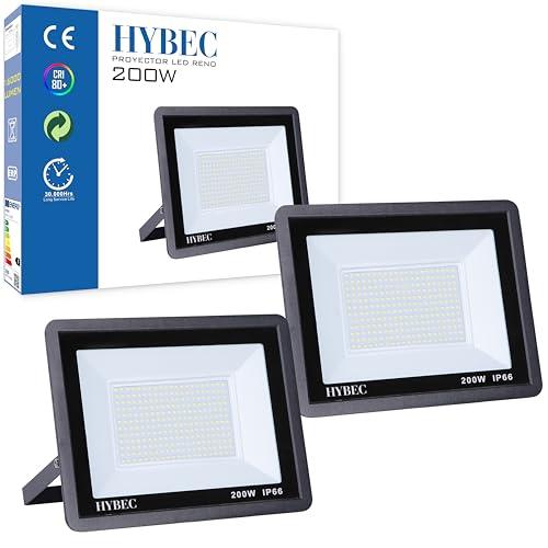 CLAR - Proiettore LED esterno 200 W, illuminazione esterna, 200 W (pacchetto 2)