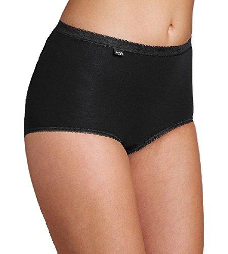 Sloggi Basic+ Maxi 4p, Slip Donna, Nero (Black), 42