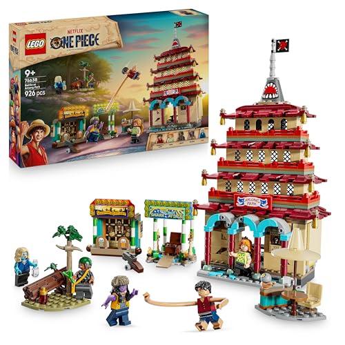 LEGO ONE PIECE Battaglia ad Arlong Park - Giocattolo Interattivo con 5 Minifigure tra cui Luffy e Nami, e una Pagoda che Crolla - Regalo per Bambini, Bambine e Fan degli Anime da 9 Anni in su - 75638