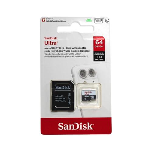 SANDISK ULTRA MICROSDXC 64GB + SD ADAPTER 100MB/S CLASS 10 UHS-I - Tablet Packaging
