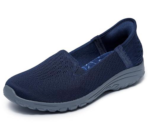 Skechers Reggae Fest 2.0 Guiding Light, Luce Guida Donna, Navy Mesh, 35 EU