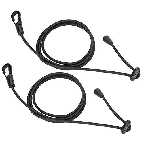 Tbest Kayak Paddle Leash, 2PCS Gomma resistente Corda elastica Canoa Canottaggio Paddle Canna di sicurezza al guinzaglio Canna da pesca Canna arrotolata Cordino Cordicella Legame Corda