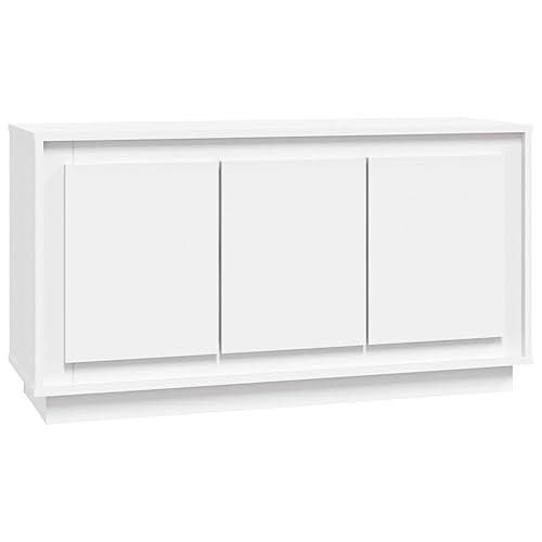 vidaXL Credenza Bianca 102x35x55 cm in Legno Multistrato