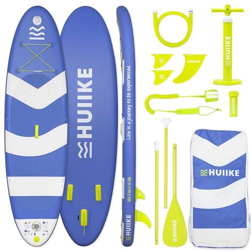 HUIIKE Tavola Sup Gonfiabile Adulti con Accessori Inclusi, Pagaia, Pinne, Pompa. Stand Up Paddle Board con Grande Stabilità e Resistenza. 305 x 84 x 15 cm, Carico Massimo 130 kg