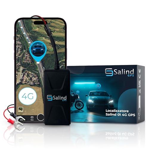 Salind 01 4G, GPS Tracker per Auto, Barche e Altri Veicoli con Allarmi Multipli, GPS Auto Localizzatore con App, tracciamento in tempo reale, Collegamento Diretto alla Batteria (9-75V)