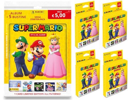 Super Mario: It's-A-Me, Mario! Sticker Collection Panini - Super Starter Pack [Album + 25 Bustine + 1 Card Limited Edition]