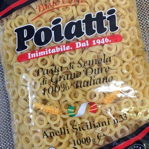 Pasta Poiatti Anelli siciliani da kg.1 - confezione da 6 pezzi