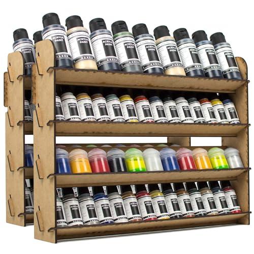 PROSCALE Porta colori acrilici per modellismo. Organizer colori modellismo Espositore per bottiglie colori modellismo Porta acrilici citadel vallejo Postazione pittura (2x Universal)