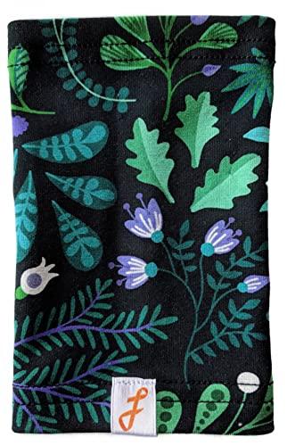 CopriPICC: fascia copertura linea PICC per chemioterapie e/o dispositivi sottocute per misurazione diabete e glicemia su braccio (Fiori notturni Avatar nero (erbe botaniche))