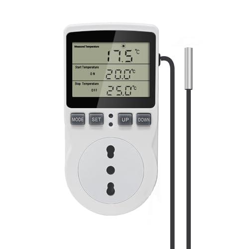 KT3100 Termostato Digitale Presa Terrario Regolatore di Temperatura Spina di Uscita 230V 16A Riscaldamento Raffreddamento Termostato Regolatore