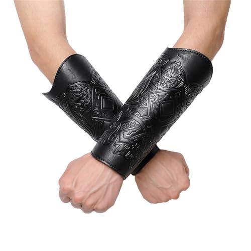 Bracciali In Pelle, Guanto Di Protezione Bracciali Con Braccio In RilievoCon Armatura Regolabile Polsino In Pelle Punk Bracciali Medievali Per Uomo Donna Accessorio da polso vintage in rilievo singolo
