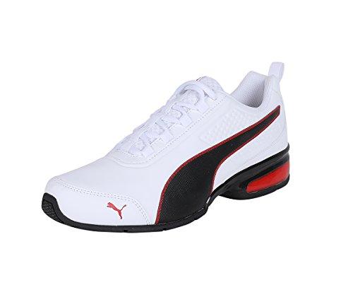 PUMA Leader VT SL, Road Running Shoes Unisex-Adulto, White Black-Flame Scarlet, 45 EU