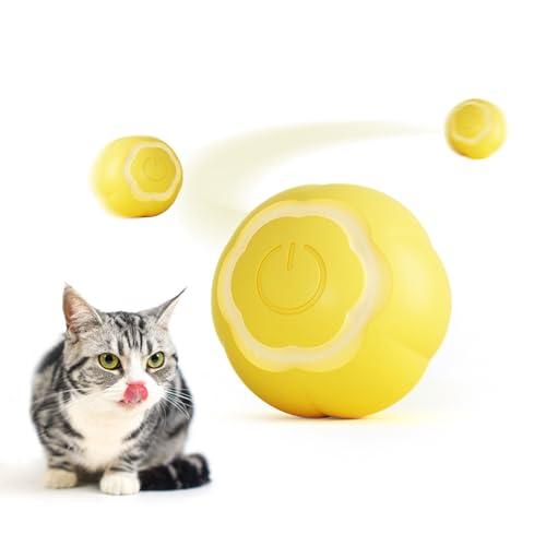 Namsan Gatto Palla Automatica, Palla Giocattolo Gatti per Gatti con Luci a LED Palline Interattive per Gatti, Esercizio Rotante Automatico a 360 Gradi e Ricaricabile USB