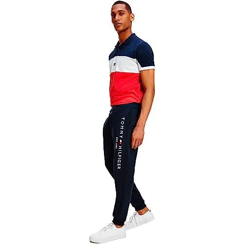 Tommy Hilfiger Pantaloni da Jogging Uomo Tommy Logo Sweatpants Cotone, Blu (Desert Sky), L