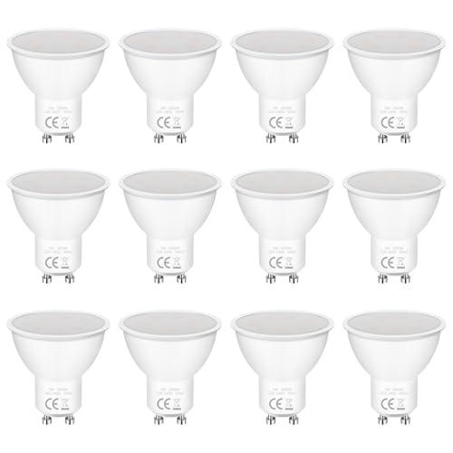 YIIFELL 12 Pezzi Lampadine LED GU10 5W Equivalenti a 50W, GU10 LED 400 Lumen 220-240V, Risparmio Energetico Faretti LED GU10 Angolo a Fascio 120 ° Non Dimmerabile Nessun Sfarfallio