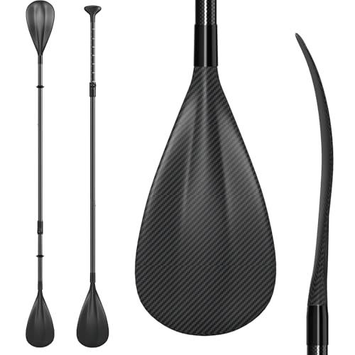 Awstrokine Pagaia 2 in 1, adatta per paddleboard e kayak, lunghezza regolabile da 175 a 210 centimetri, leggera e resistente, costruzione in fibra di carbonio e nylon