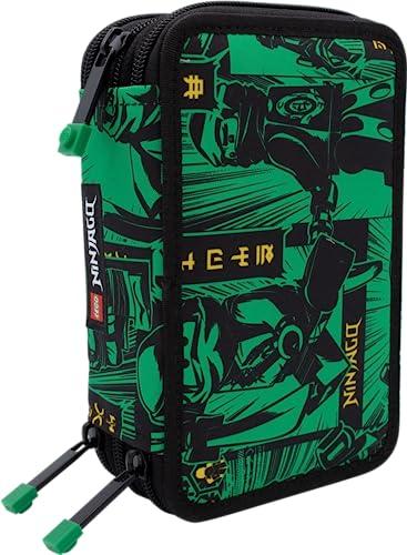 LEGO® Ninjago® Astuccio Rettangolare 3 Zip con Contenuto FILA - Verde