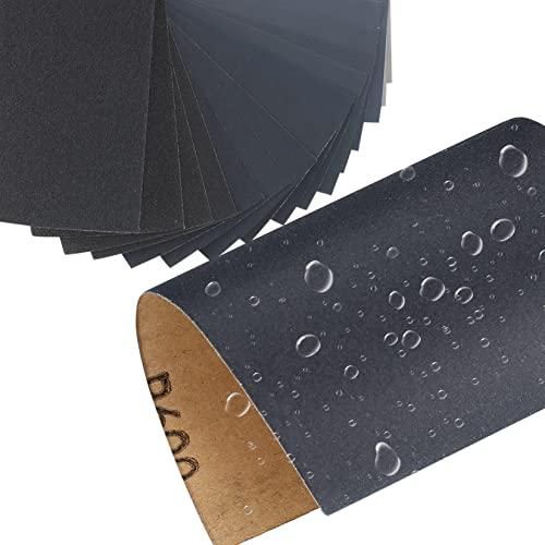 Set Carta Vetrata, 45 Pezzi 120 a 7900 Grana Carta Abrasiva Bagnata e Asciutta, Levigatura a Secco e Umido Sandpaper per Lucidare Levigare Legno Metallo - 9