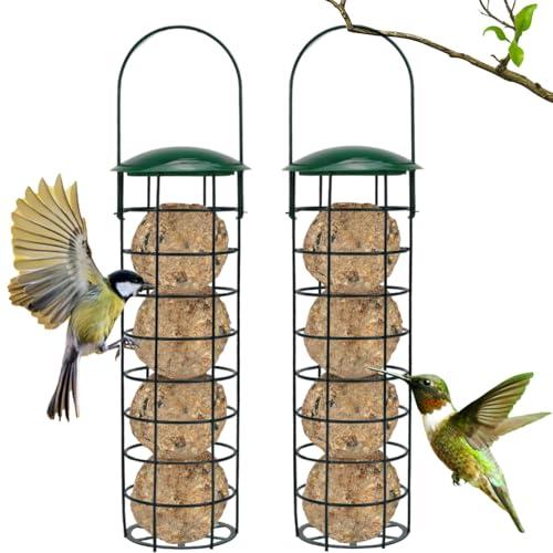 Mangiatoia per Uccelli 2 Pezzi Mangiatoia Uccelli Mangiatoia per Palline di Grasso Mangiatoia per Uccellini Mangiatoia per Uccelli Selvatici per Recinzioni Giardino Fringuelli