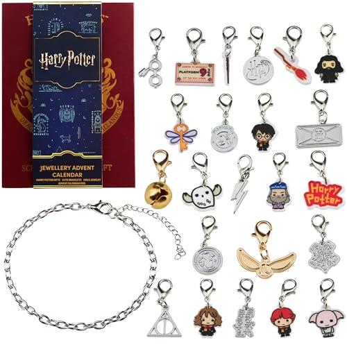 Get Trend Harry Potter Calendario Avvento 2025 per Ragazza, Gioielli Natale Conto Alla Rovescia Calendari con Braccialetti e Charms, Regalo Bambina (Borgogna Harry Potter)