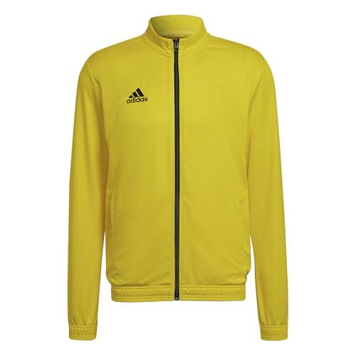 adidas Uomo Entrada 22 Track Jacket, Team Yellow / Black, M