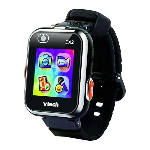 VTech Kidizoom Smartwatch DX2 Nero, Orologio Interattivo per Bambini con Doppia Fotocamera, Schermo Touch a Colori, Smartwatch con Sensore Movimento, Resistente agli Urti, Lingua Italiana, 3-12 Anni
