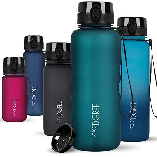 720°DGREE Borraccia 1,5 Litri “uberBottle“ +Setaccio, softTouch - Senza-BPA, Prova di Perdite - Bottiglia XL, Borracce Acqua Sportiva per Palestra, Studio Fitness, Gym, Workout, Escursioni, Università