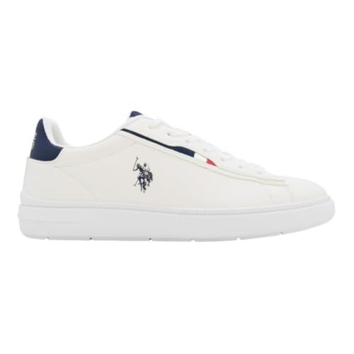 U.S. Polo Assn. Sneakers ARIS001A-WHI-DBL14 da Uomo in Ecopelle Bianco, EU 43