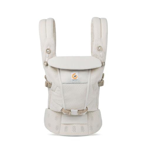 Ergobaby Marsupio adattabile per neonati dalla nascita, marsupio posteriore ergonomico SoftFlex Mesh a 3 posizioni, beige naturale, 1 unità