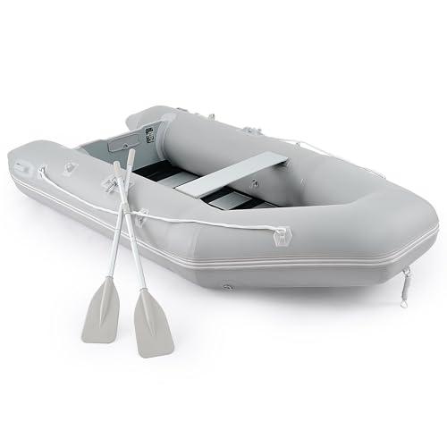 CO-Z 3 m Gommone Gonfiabile per Adulti 300x150x42cm Tender Gommone per 4 Persone capacità 450 kg Gommone Fondo in Lega Alluminio per Pesca Nautica Gioco Compatibile con Motore Fuoribordo