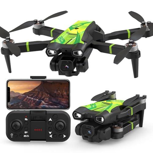 Morlyrctooy M18 Mini Drone Pieghievole con Fotocamera 4K Motore Brushless Drone per Adulti Principianti Decollo/Atterraggio con Un Tasto Acrobazie 3D Modalità senza Testa RC Quadricottero Regali