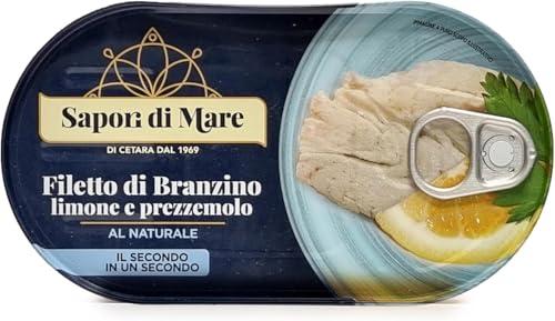 Sapori di Mare | Filetto di Branzino limone e prezzemolo al naturale 145 g, Made in Italy